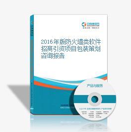2016年版防火墻類(lèi)軟件招商引資項(xiàng)目包裝策劃咨詢報(bào)告